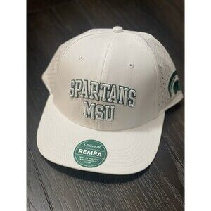MICHIGAN STATE SPARTANS Legacy Rempa Pro Adjustable Hat White NEW Sports NCAA